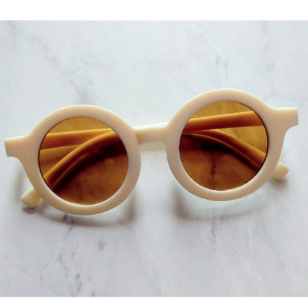 Cream Round Sunglasses - Baby/Toddler